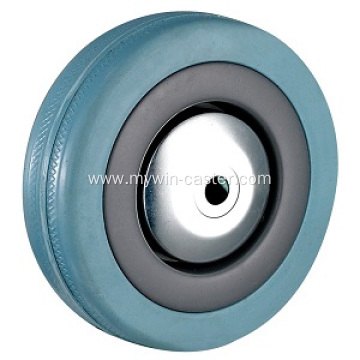 2'' bolt hole grey rubber caster with brake